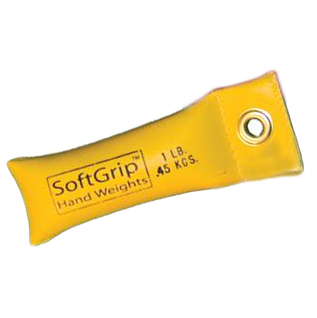 SoftGrip Hand Weight Yellow 1lb 1Ct