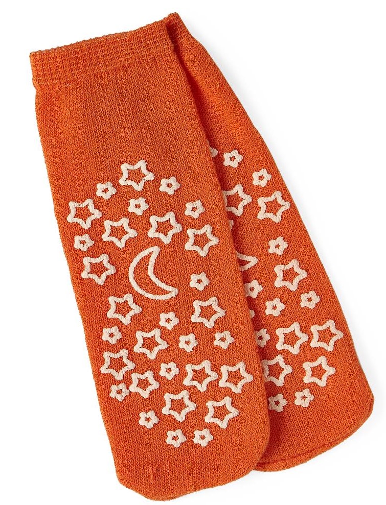 Medline Double-Tread Glow-in-the-Dark Terrycloth Slippers Orange Child 1Pr
