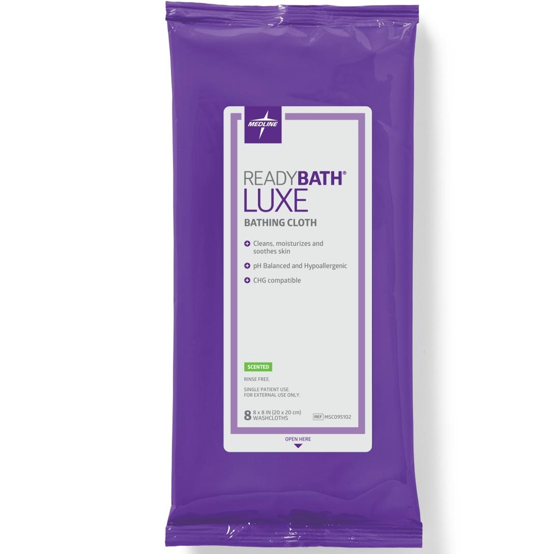 ReadyBath LUXE Bathing Wipes Scented 8Ct