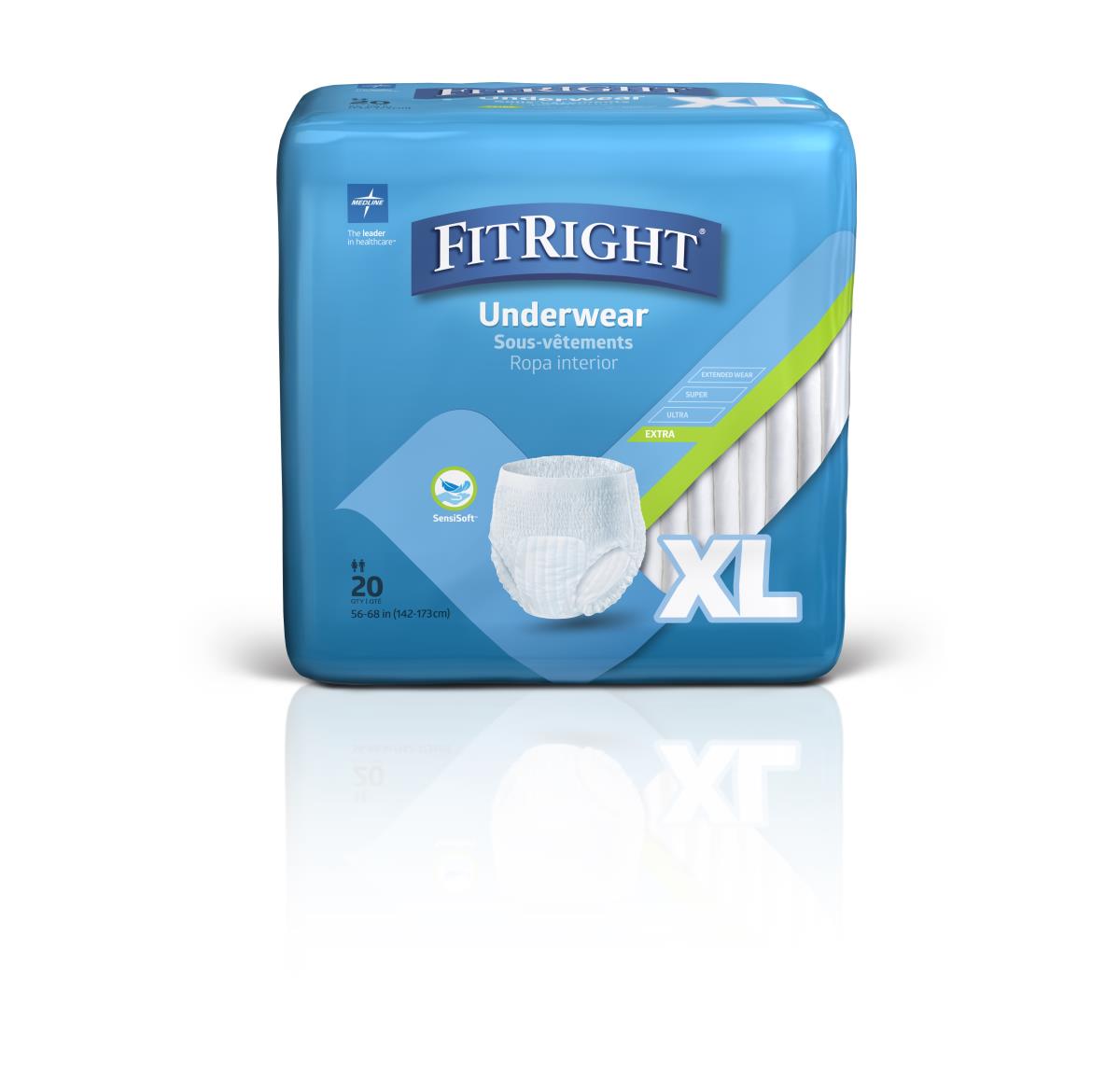 FitRight Extra Disposable Underwear Moderate XL 20Ct