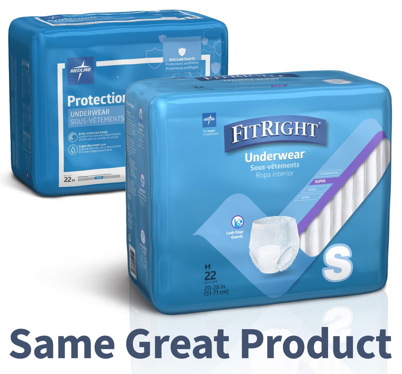 Medline Protection Plus Disposable Underwear Plus S 88Ct