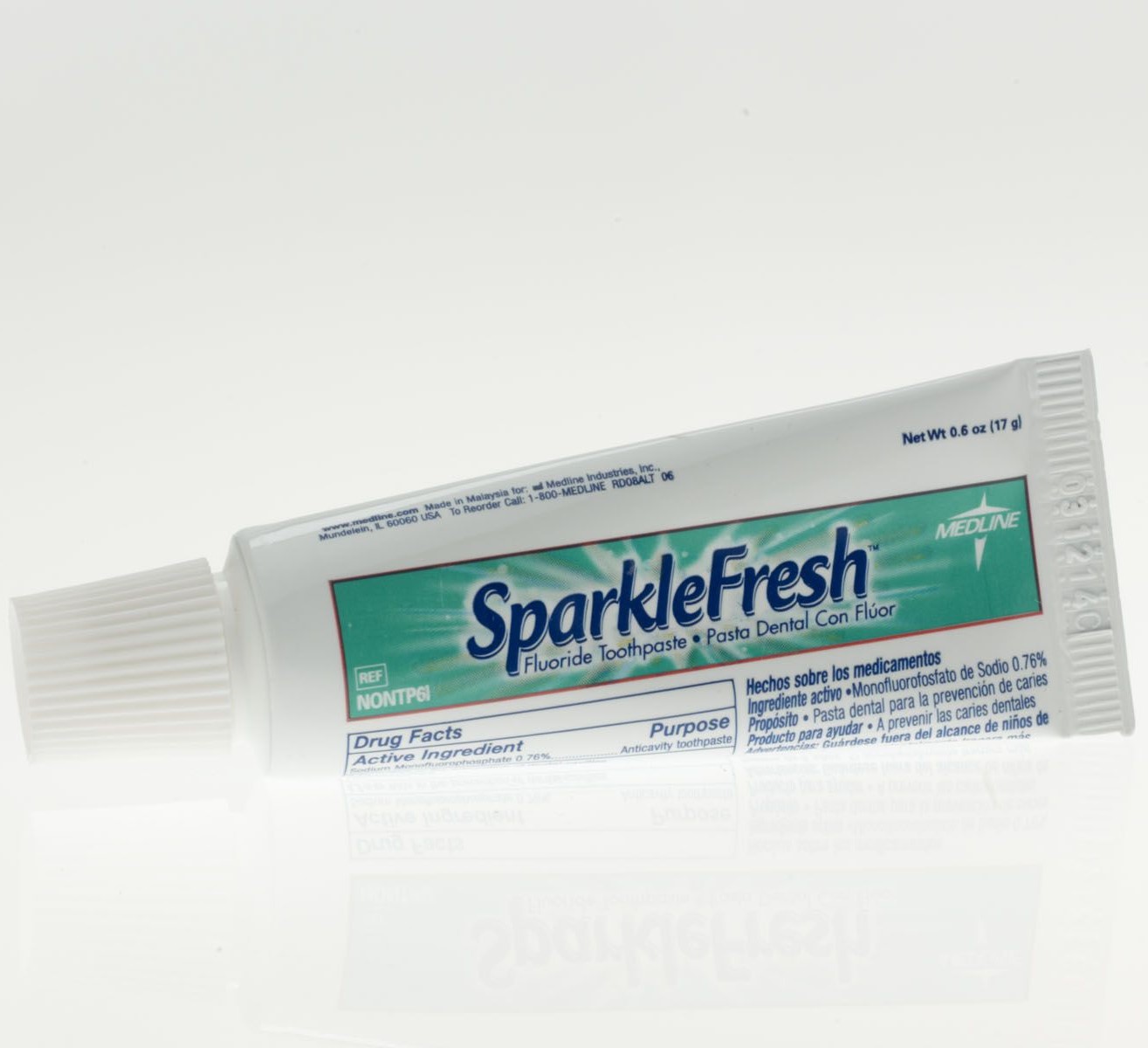 Medline SparkleFresh Toothpaste 0.85oz 1Ct