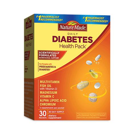 Nature Made Diabetes Health Supplements Packets 30Ct