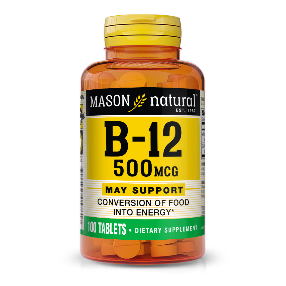 Mason Natural Vitamin B12 Tablet 500mcg 100Ct