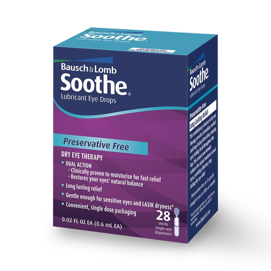 Bausch & Lomb Soothe Lubricating Eye Drops 28Ct