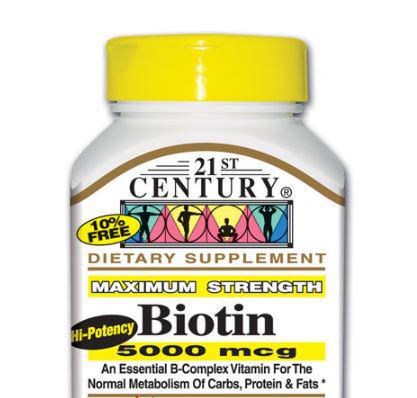 21st Century Biotin Capsule 5000mcg 60Ct