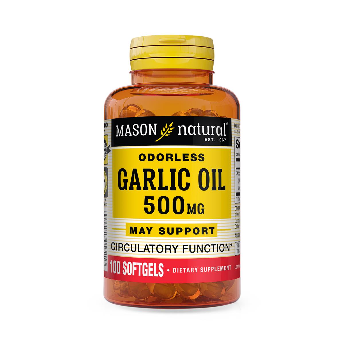 Garlic Oil Softgels 500mg 100Ct