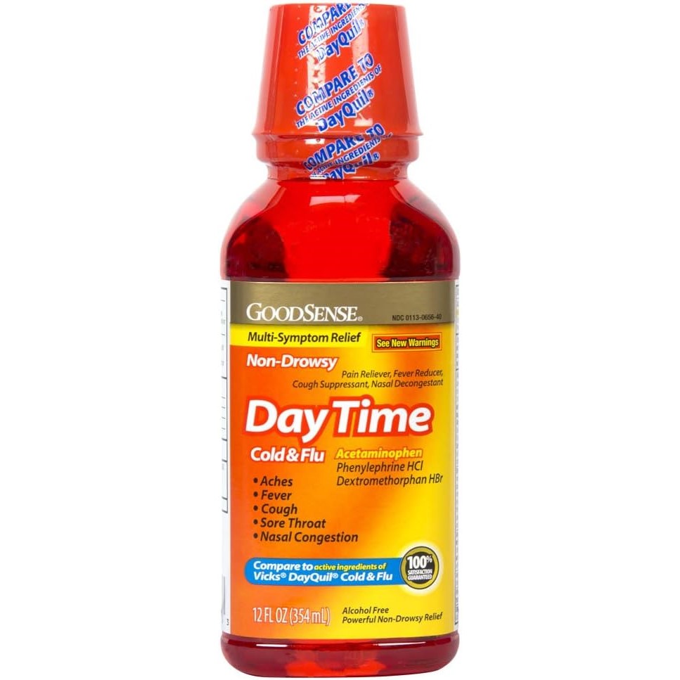 GoodSense Day Cold Flu Multi-Symptom Liquid 12oz 1Ct