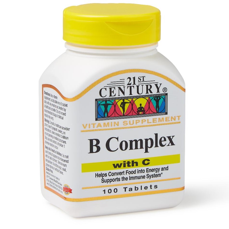 21st Century Vitamin B Complex w/ Vitamin C Tablets 100Ct
