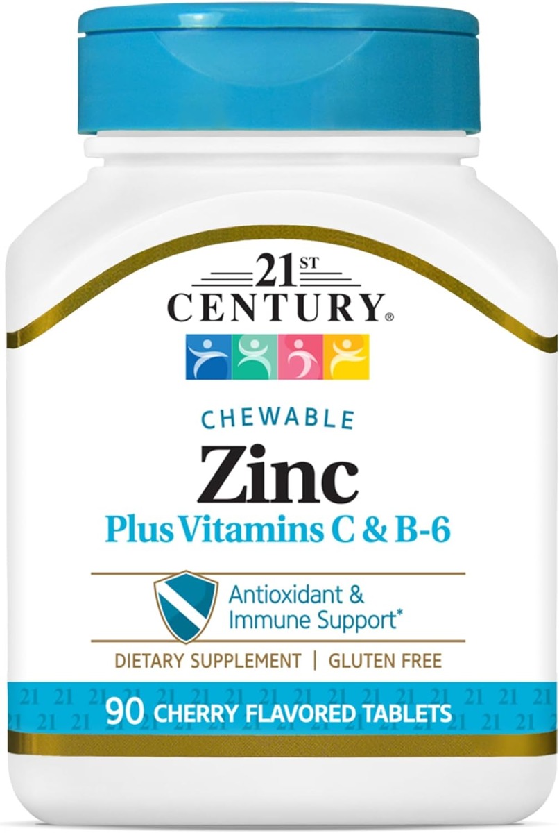 Zinc Plus Vitamin C & B6 Chewable Tablet 90Ct