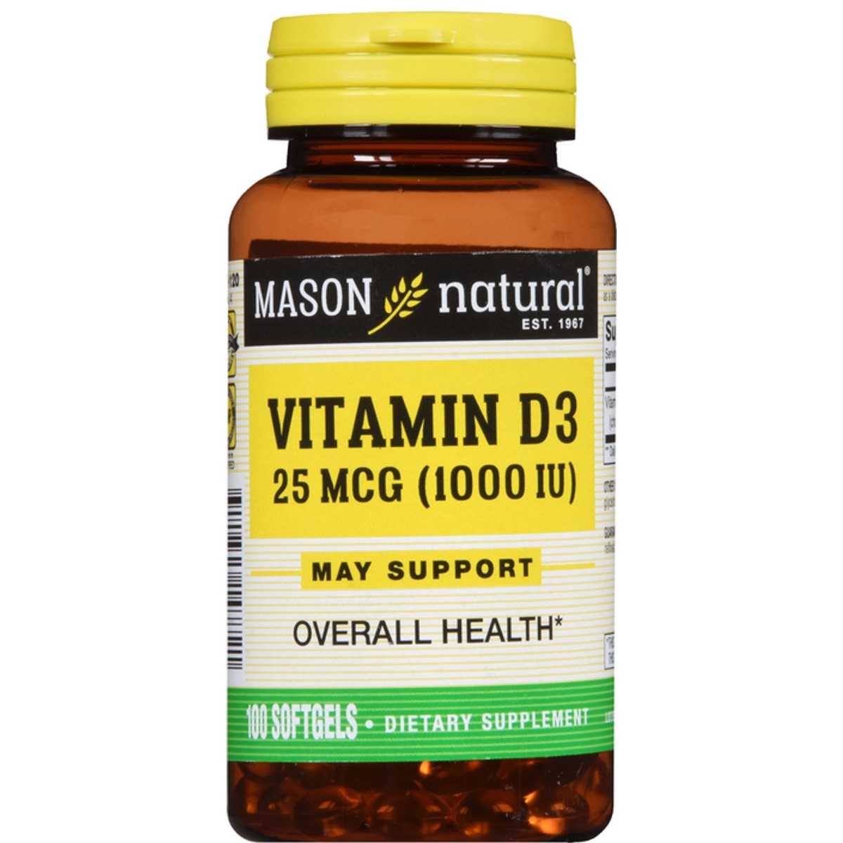 Mason Natural Vitamin D3 1000IU 100Ct