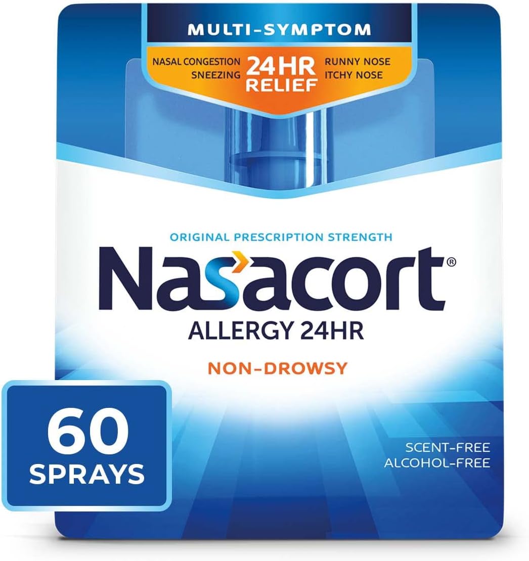 Nasacort 24-Hr Allergy Relief Nasal Spray 60 Sprays 1Ct