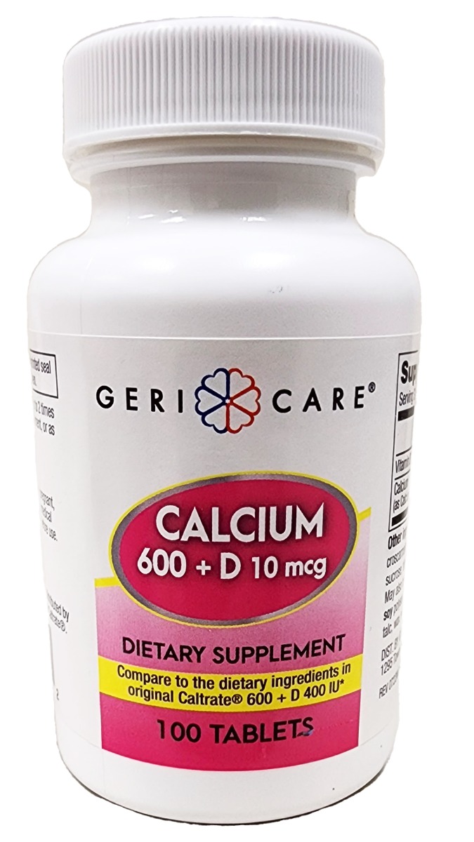 Geri-Care Calcium + Vitamin D3 Tablet 100Ct