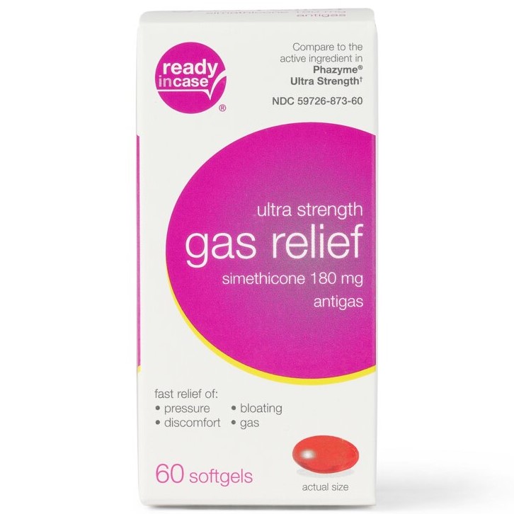Ready in Case Ultra Strength Gas Relief Softgels 180mg 60Ct