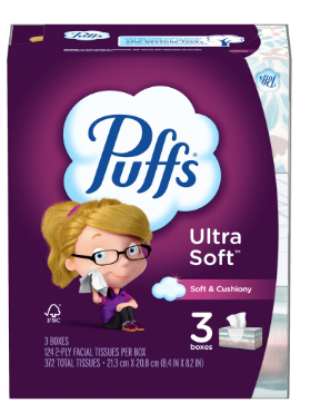 Puffs Ultra Soft Facial Tissues 372Ct