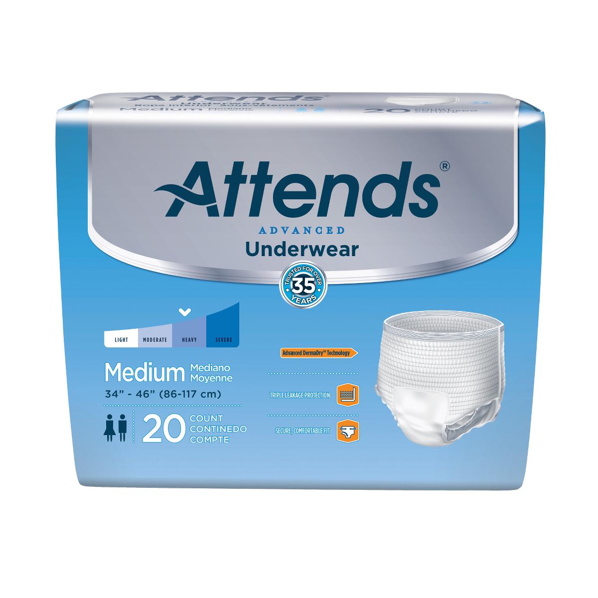 Attends Advanced Incontinence Underwear M 20Ct