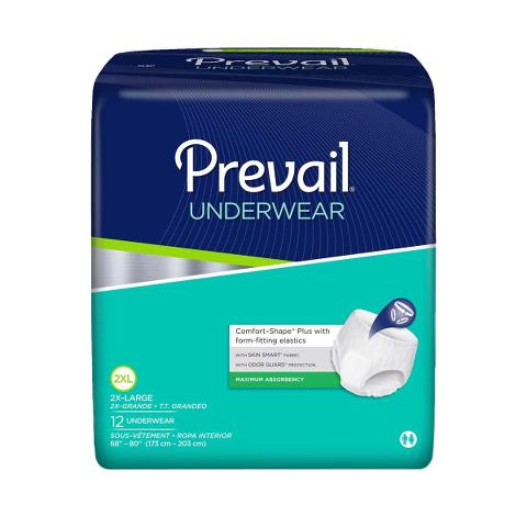 Prevail Maximum Absorbency Disposable Underwear 2XL 12Ct