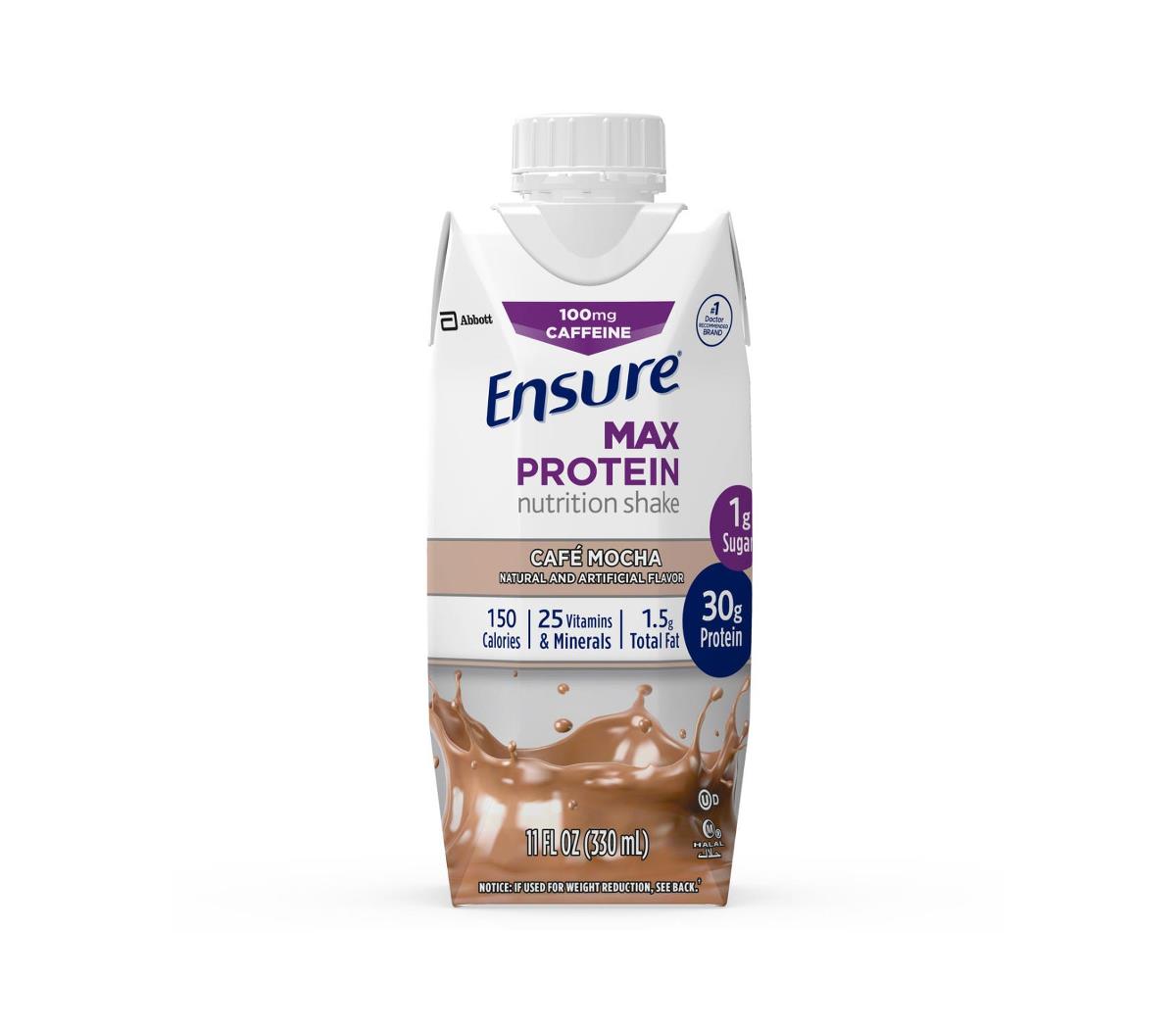 Ensure Max Protein Nutrition Shakes Cafe Mocha 11oz 12Ct