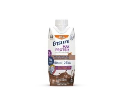 Ensure Max Protein Nutrition Shakes Chocolate w/ Caffeine 11 oz 12Ct