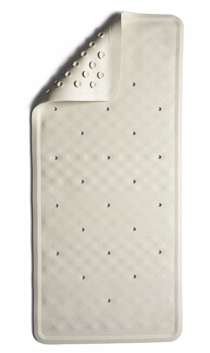 Medline Rubber Bath Mat 13.4 x 29 White 1Ct