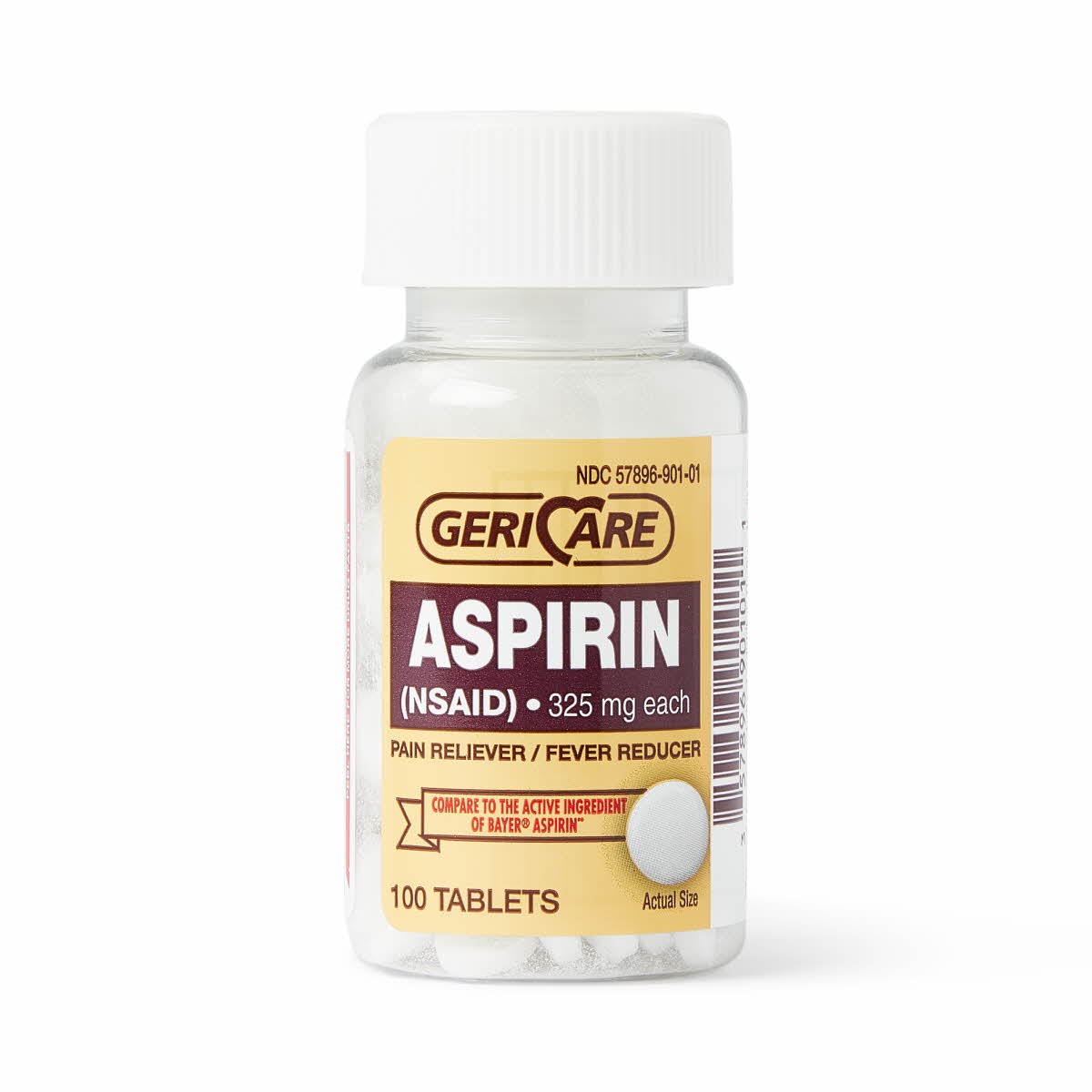 GeriCare Aspirin Tablets 325mg 100Ct