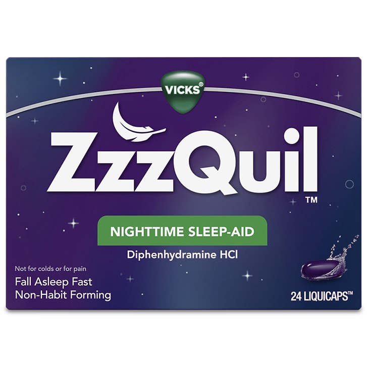 Vicks ZzzQuil Nighttime Sleep Aid LiquiCaps 24Ct