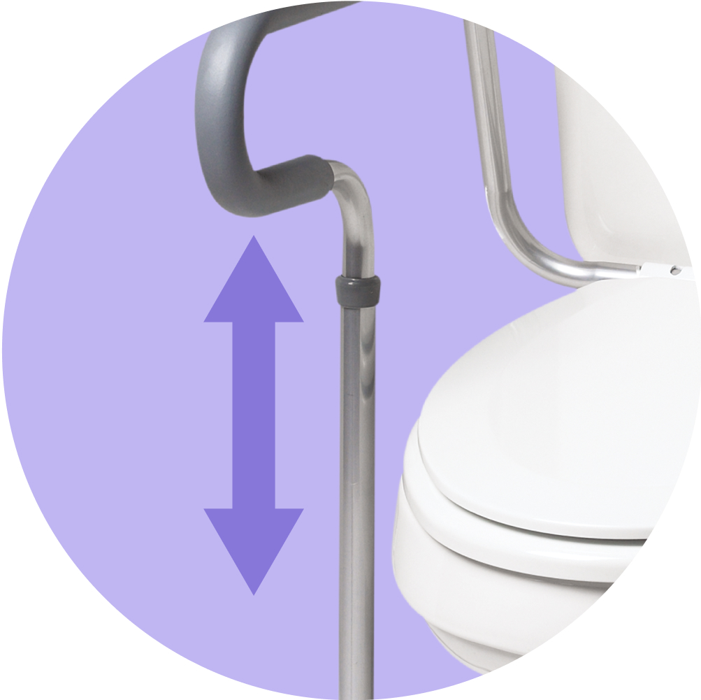 Medline Guardian Toilet Safety Rails 2Ct
