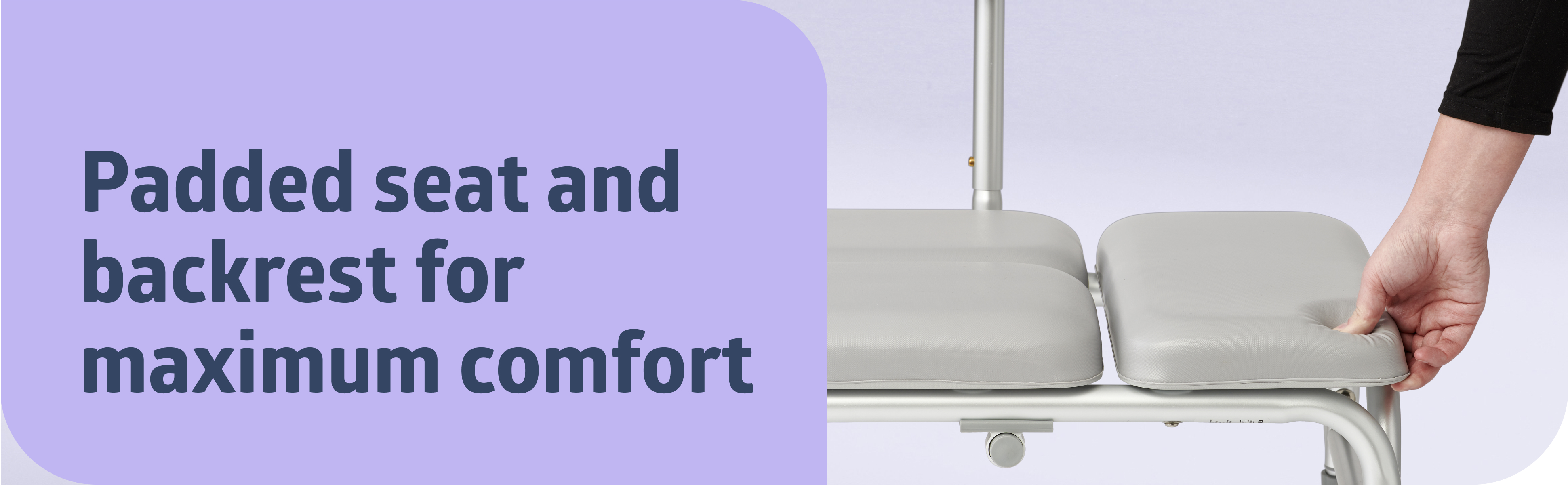 Medline Padded Transfer Bench with Back 400lb Cap 1Ct