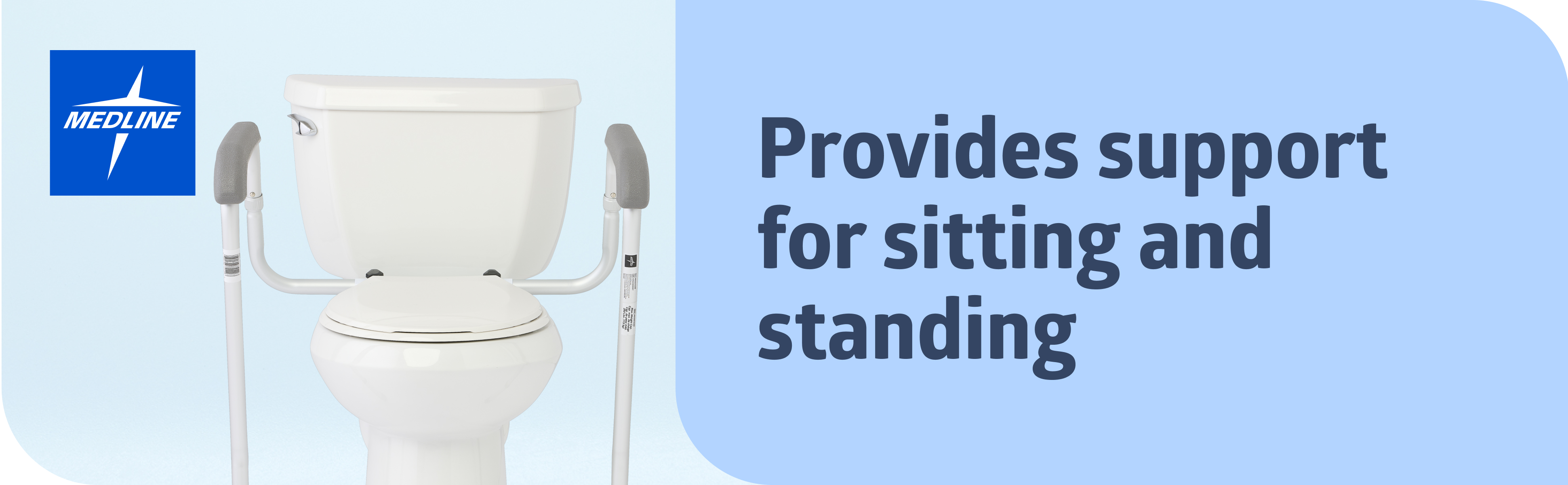 Medline Guardian Toilet Safety Rails 2Ct