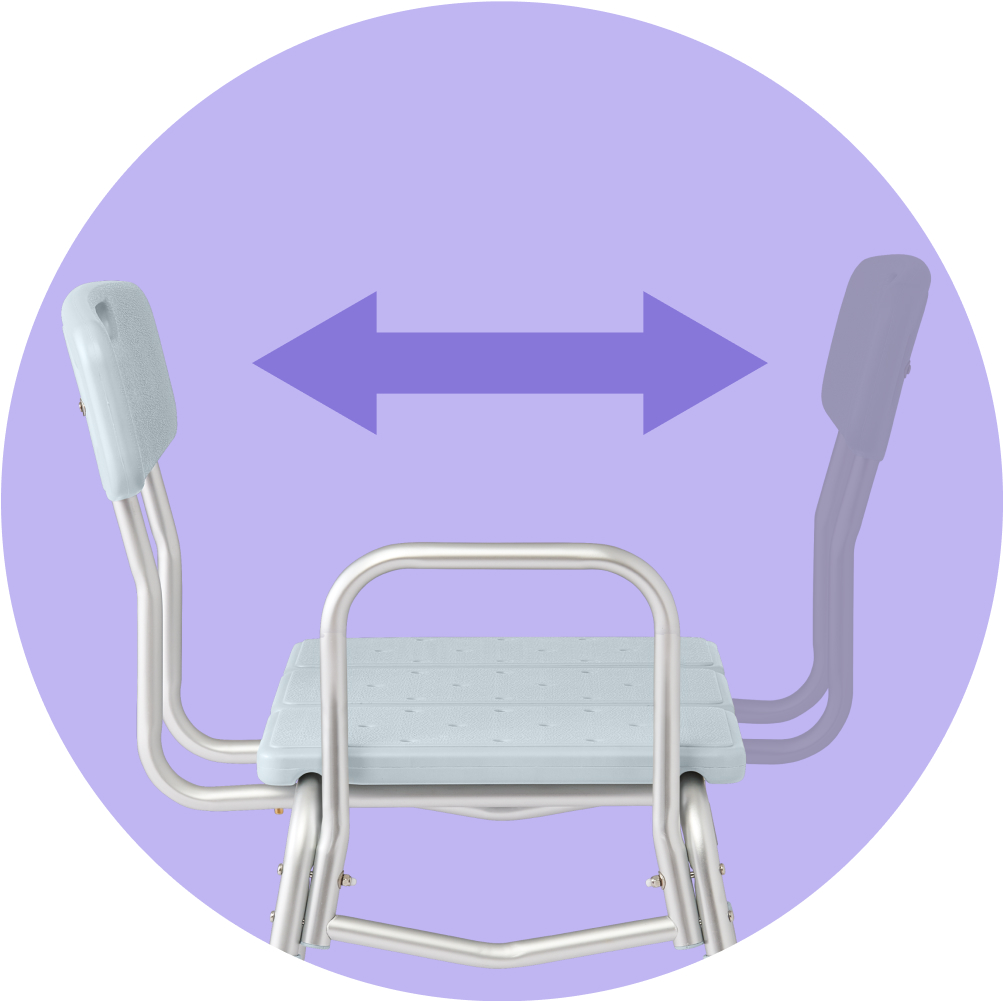 Medline Knockdown Transfer Bench with Microban 1Ct