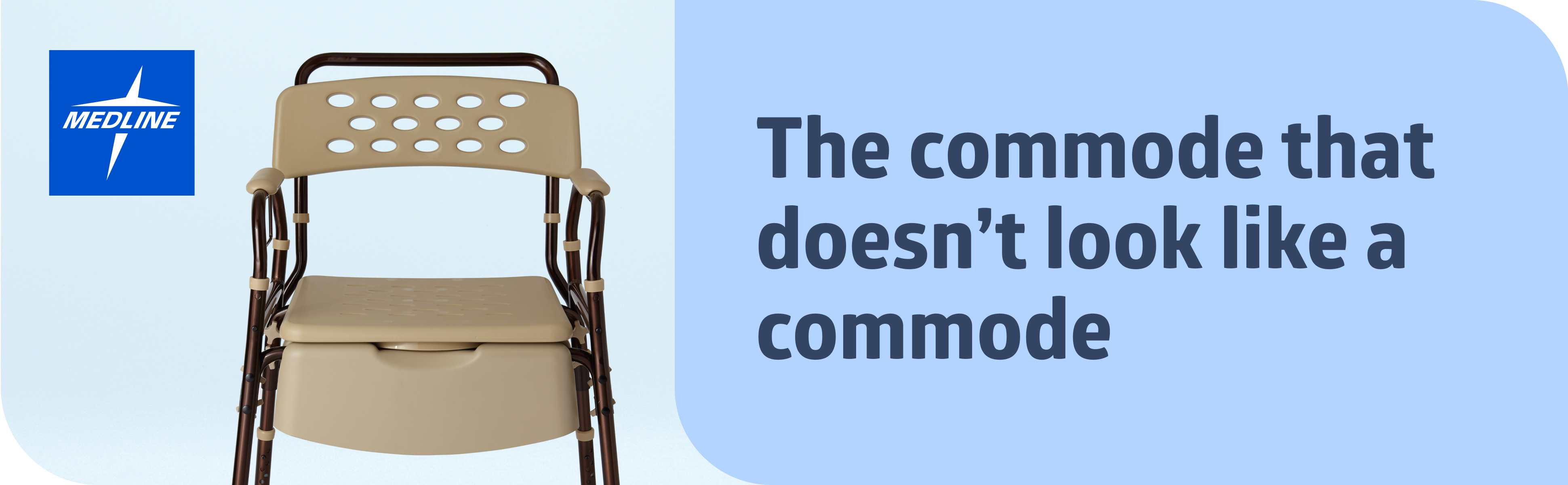 Elements Bedside Commode with Microban Medline At Home