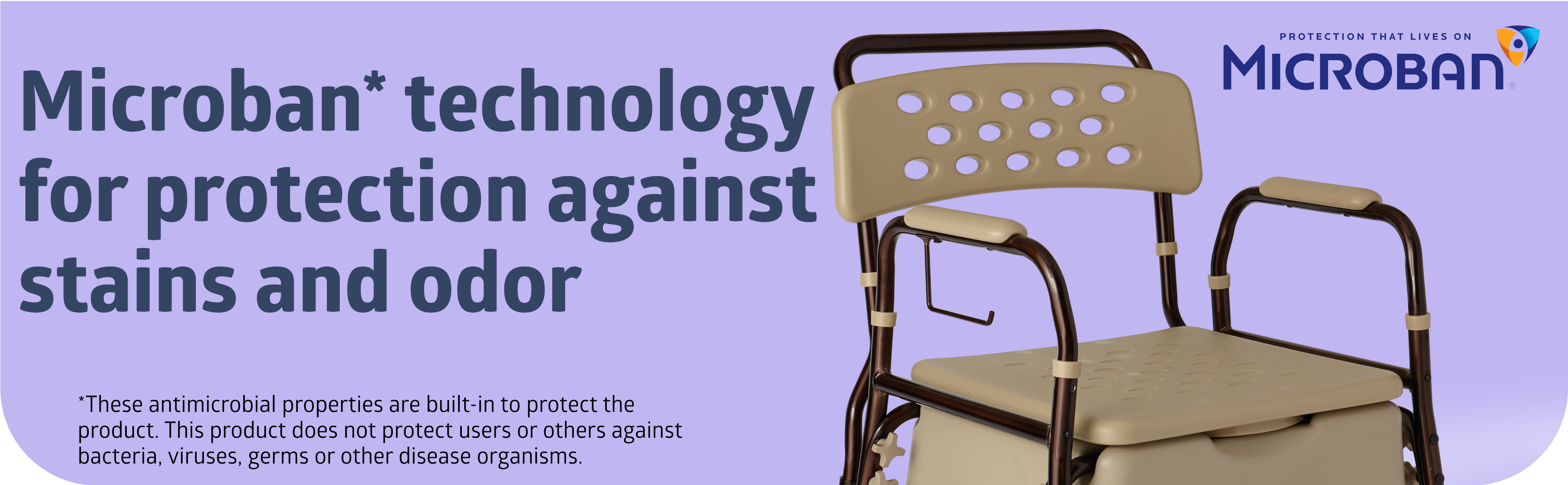 Elements Bedside Commode with Microban Medline At Home