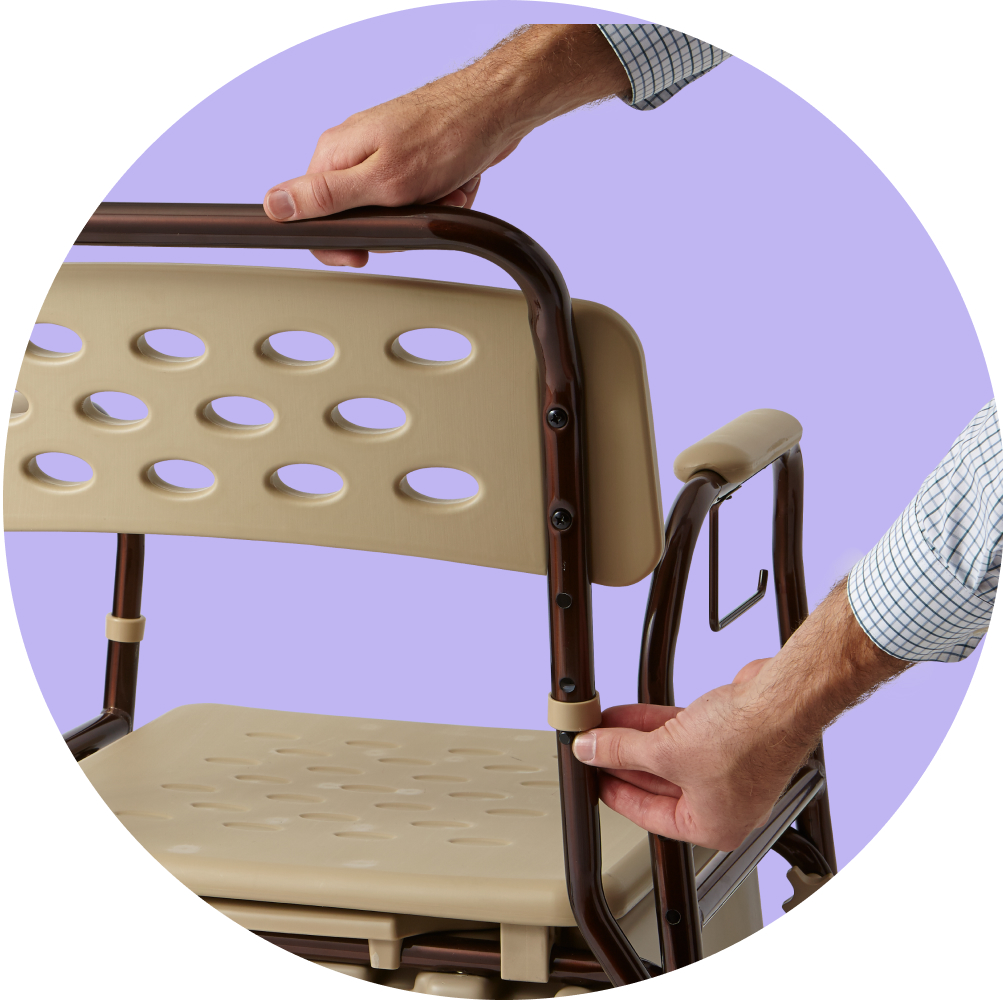 Elements Bedside Commode with Microban Medline At Home