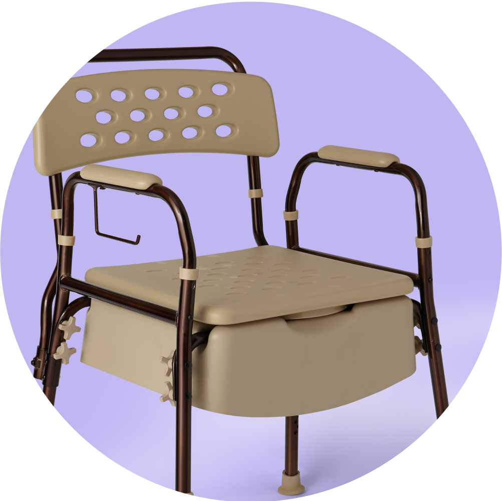 Elements Bedside Commode with Microban Medline At Home
